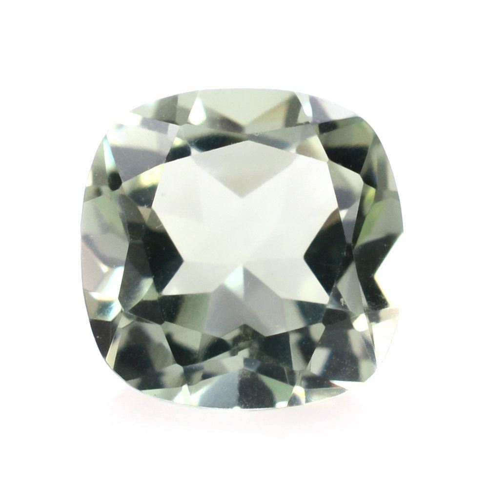 GREEN AMETHYST CUT CUSHION 6MM 0.84 Cts.