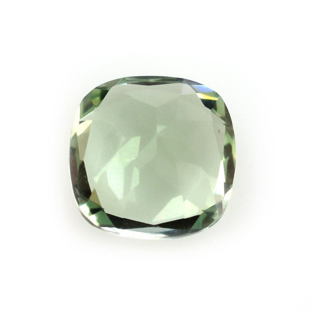GREEN AMETHYST CUT CUSHION 6MM 0.84 Cts.