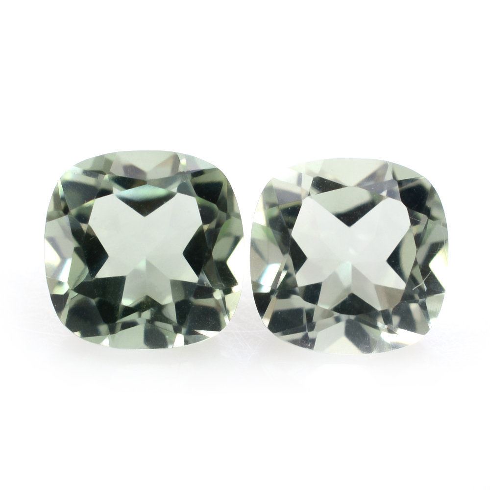 GREEN AMETHYST CUT CUSHION 6MM 0.84 Cts.