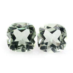 GREEN AMETHYST CUT CUSHION 6MM 0.84 Cts.