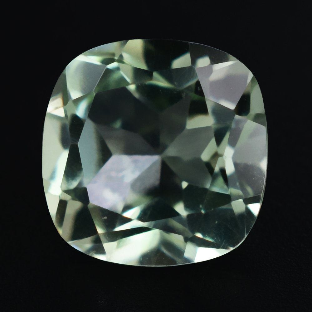 GREEN AMETHYST CUT CUSHION 6MM 0.84 Cts.