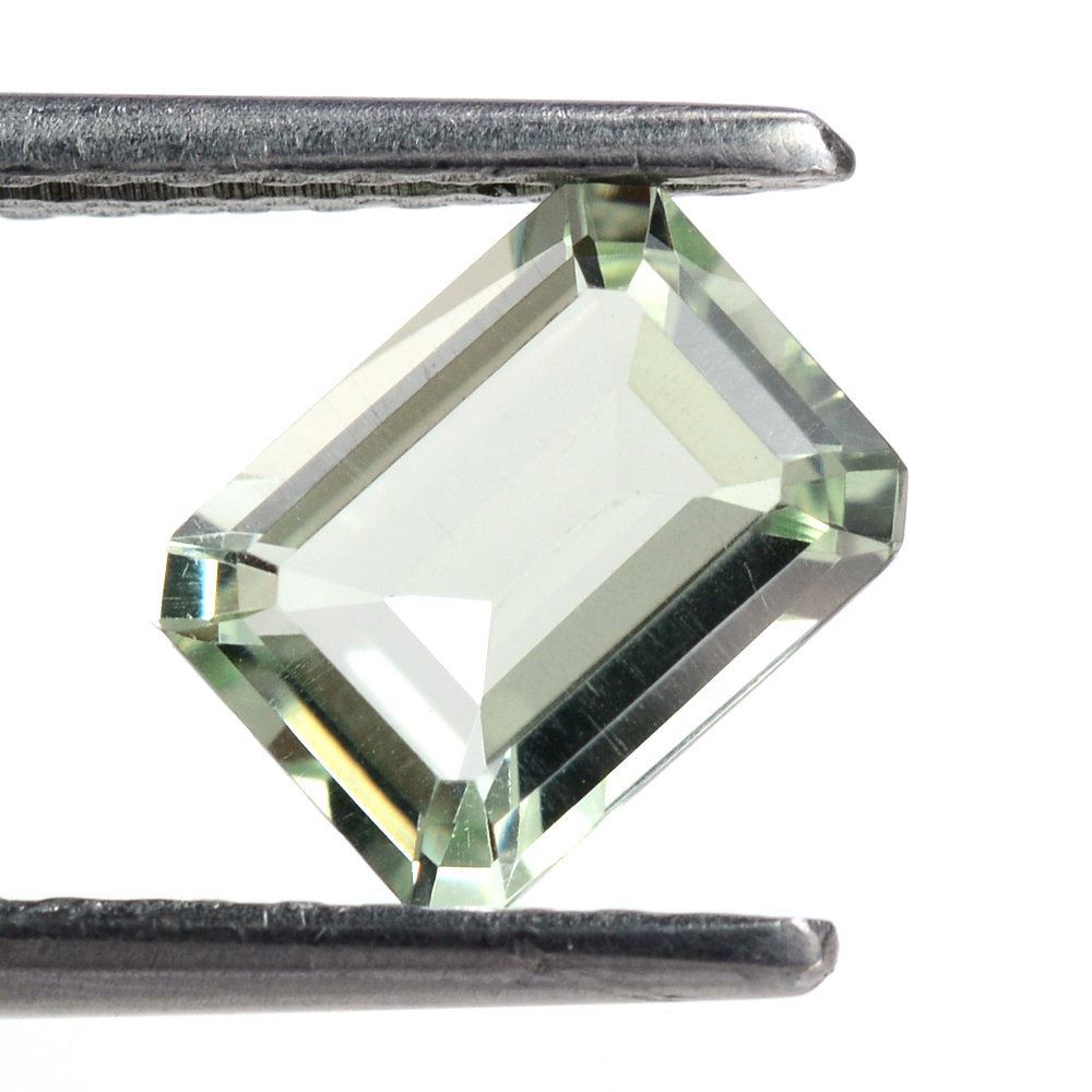 GREEN AMETHYST CUT OCTAGON 8X6MM 1.58 Cts.