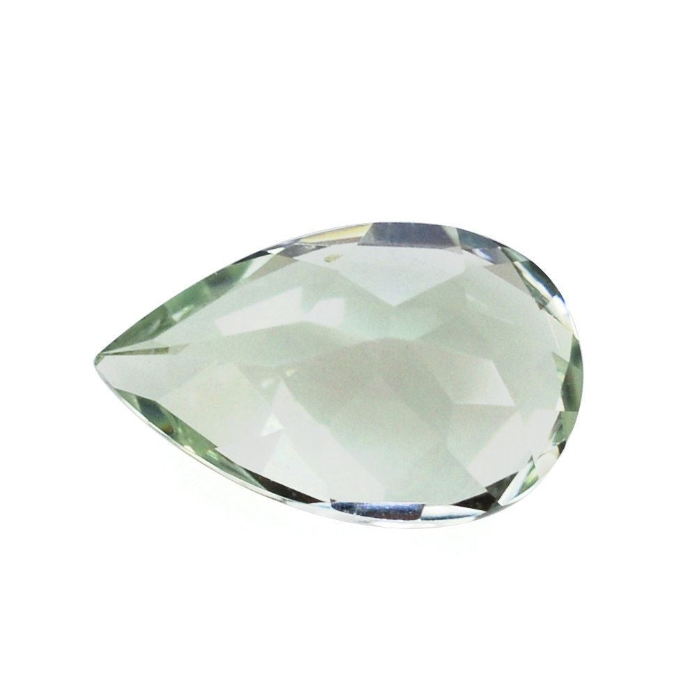 GREEN AMETHYST CUT PEAR 8X5MM 0.95 Cts.