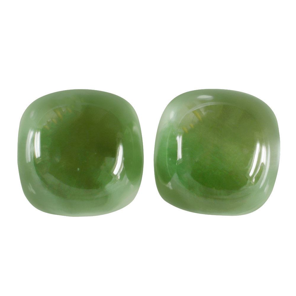 GREEN AMETHYST CUSHION CAB (FROSTED) (SPECIAL) 13MM 13.75 Cts.