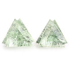 GREEN AMETHYST CUT FANCY TRILLION 14MM 8.13 Cts.