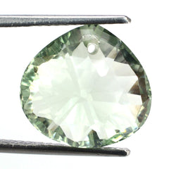 GREEN AMETHYST CONCAVE BRIOLETTE PEAR (TABEEZ) (FULL DRILL) 15X14MM 9.15 Cts.