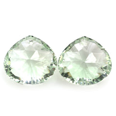 GREEN AMETHYST CONCAVE BRIOLETTE PEAR (TABEEZ) (FULL DRILL) 15X14MM 9.15 Cts.