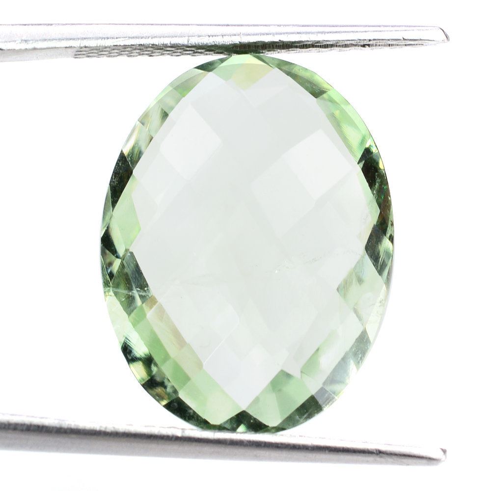 GREEN AMETHYST BRIOLETTE OVAL (SI) 20X15MM 12.65 Cts.