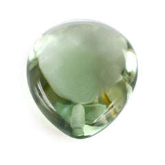 GREEN AMETHYST LENTIL PEAR (HALF DRILL) (SUPER-EXTRA) 20X15MM 16.80 Cts.