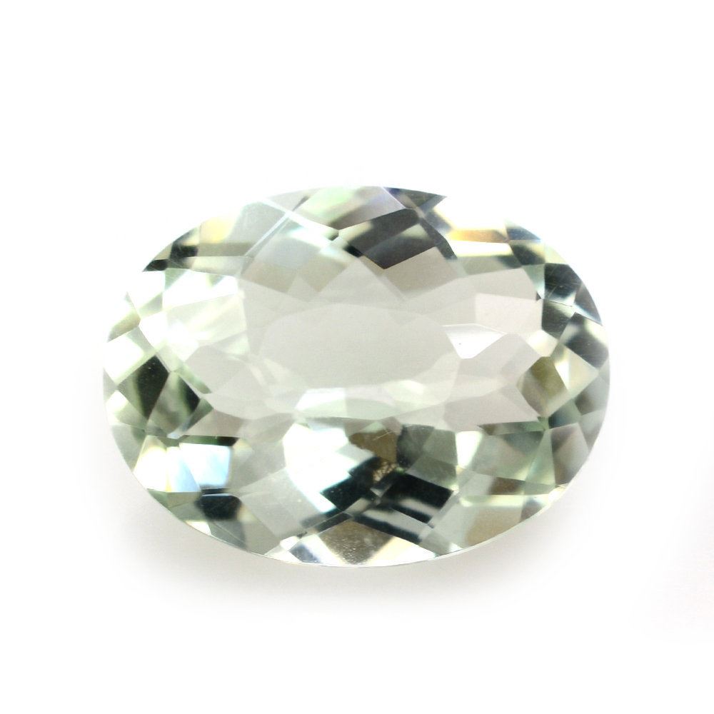 GREEN AMETHYST CUT OVAL 13X10MM 4.55 Cts.