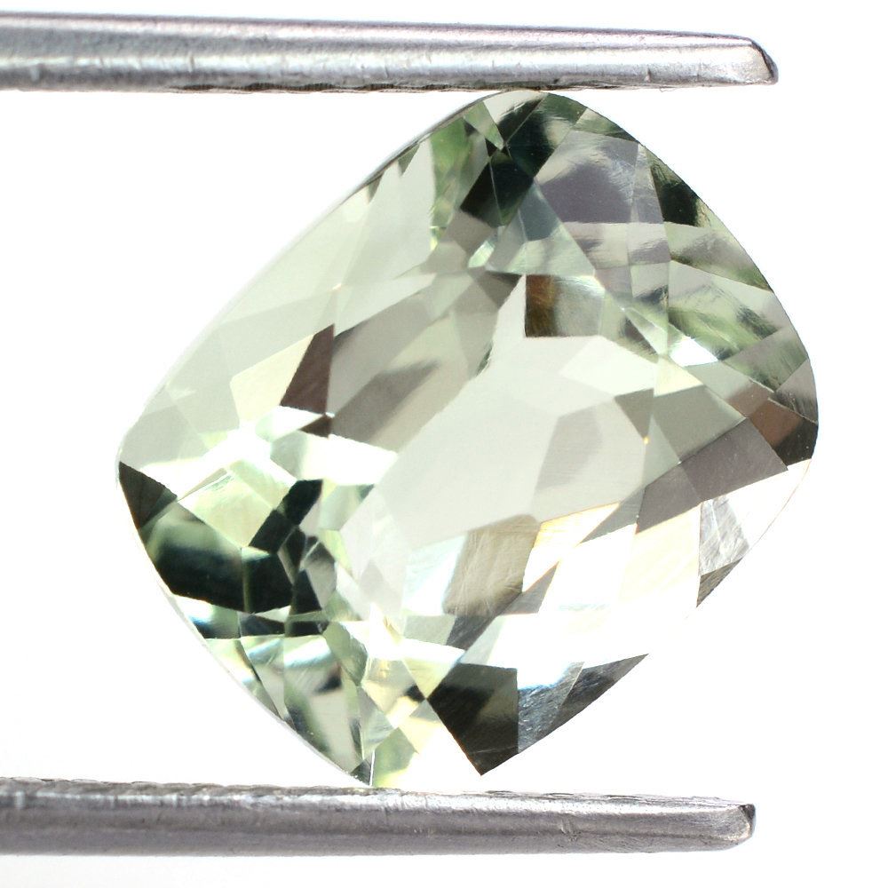 GREEN AMETHYST CUT CUSHION 12X10MM 6.00 Cts.