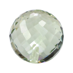 GREEN AMETHYST FACETED BALLS (HALF DRILL) 10MM 6.80 Cts.