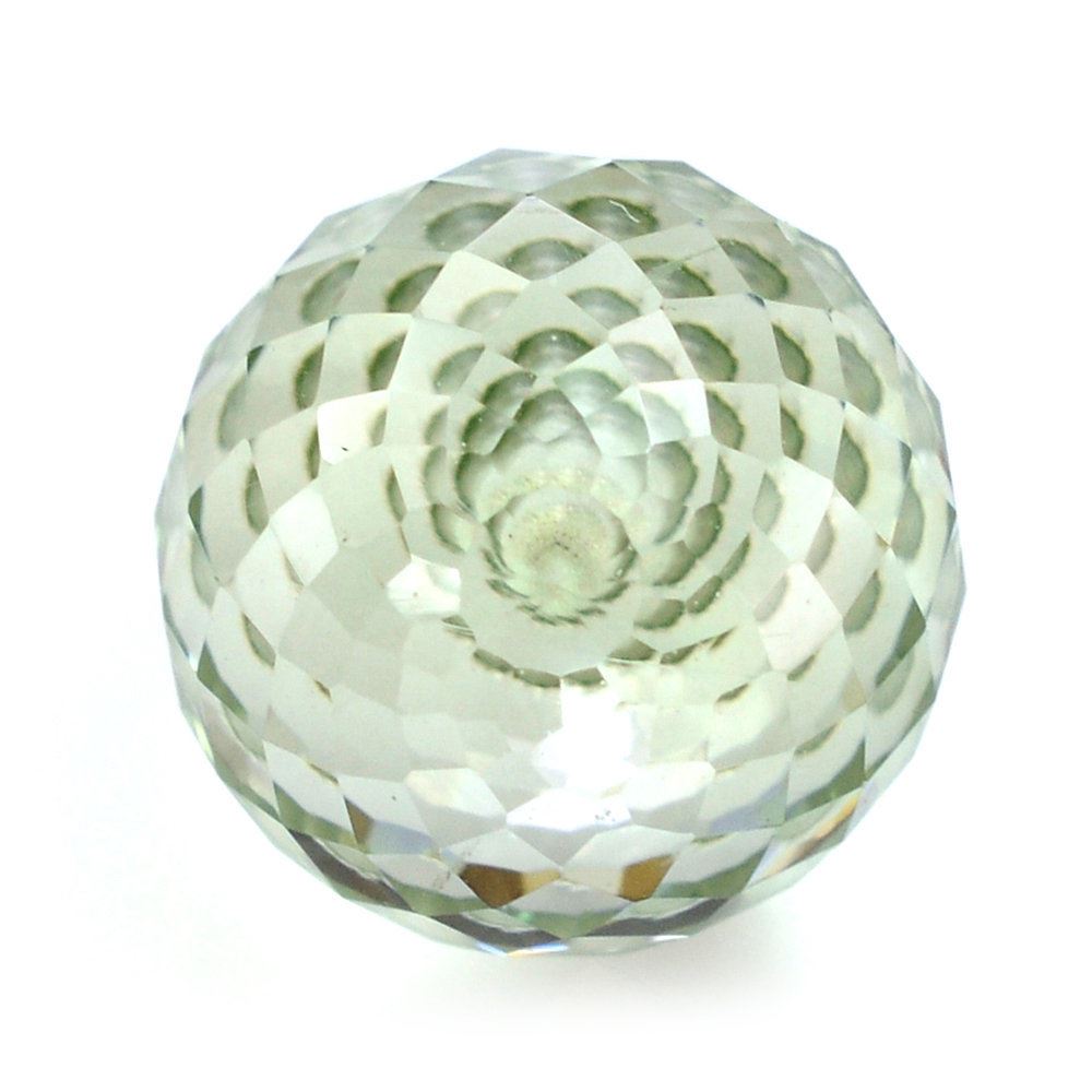 GREEN AMETHYST FACETED BALLS (HALF DRILL) 10MM 6.80 Cts.