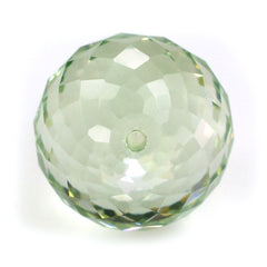 GREEN AMETHYST FACETED BALLS (HALF DRILL) 10MM 6.80 Cts.