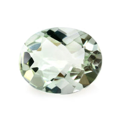 GREEN AMETHYST CHECKER CUT OVAL 10X8MM 2.31 Cts.