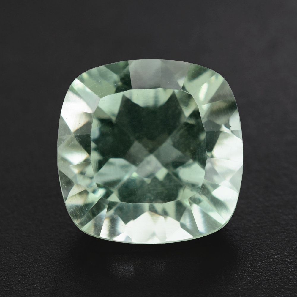 GREEN AMETHYST CONCAVE CUT CUSHION 8X8MM 1.95 Cts.