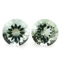 GREEN AMETHYST CONCAVE CUT (NICE COLOR) (DES#45) ROUND 8MM 2.00 Cts.