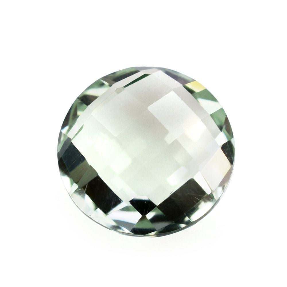 GREEN AMETHYST BRIOLETTE ROUND 8MM 1.66 Cts.
