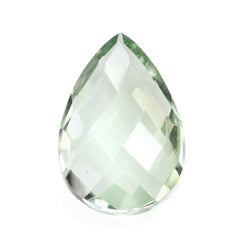 GREEN AMETHYST CHECKER BRIOLETTE (SPECIAL) (PEAR) 12X8MM 2.60 Cts.