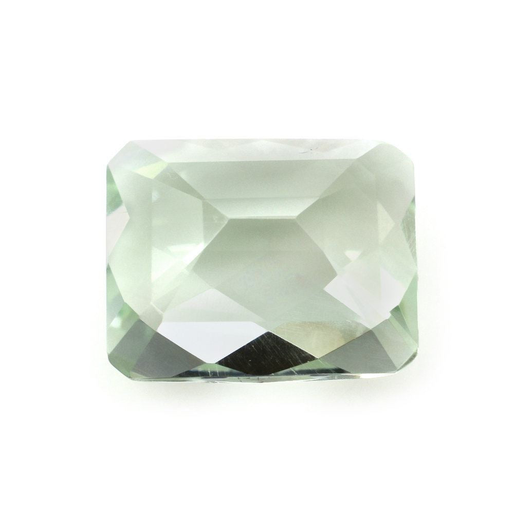 GREEN AMETHYST CHECKER CUT OCTAGON 11X9MM 3.85 Cts.