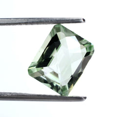 GREEN AMETHYST CHECKER CUT OCTAGON 11X9MM 3.85 Cts.