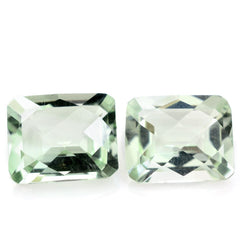 GREEN AMETHYST CHECKER CUT OCTAGON 11X9MM 3.85 Cts.