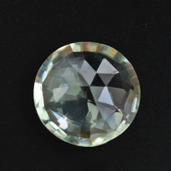 GREEN AMETHYST ROSE CUT BRIOLETTE ROUND 10MM 2.85 Cts.
