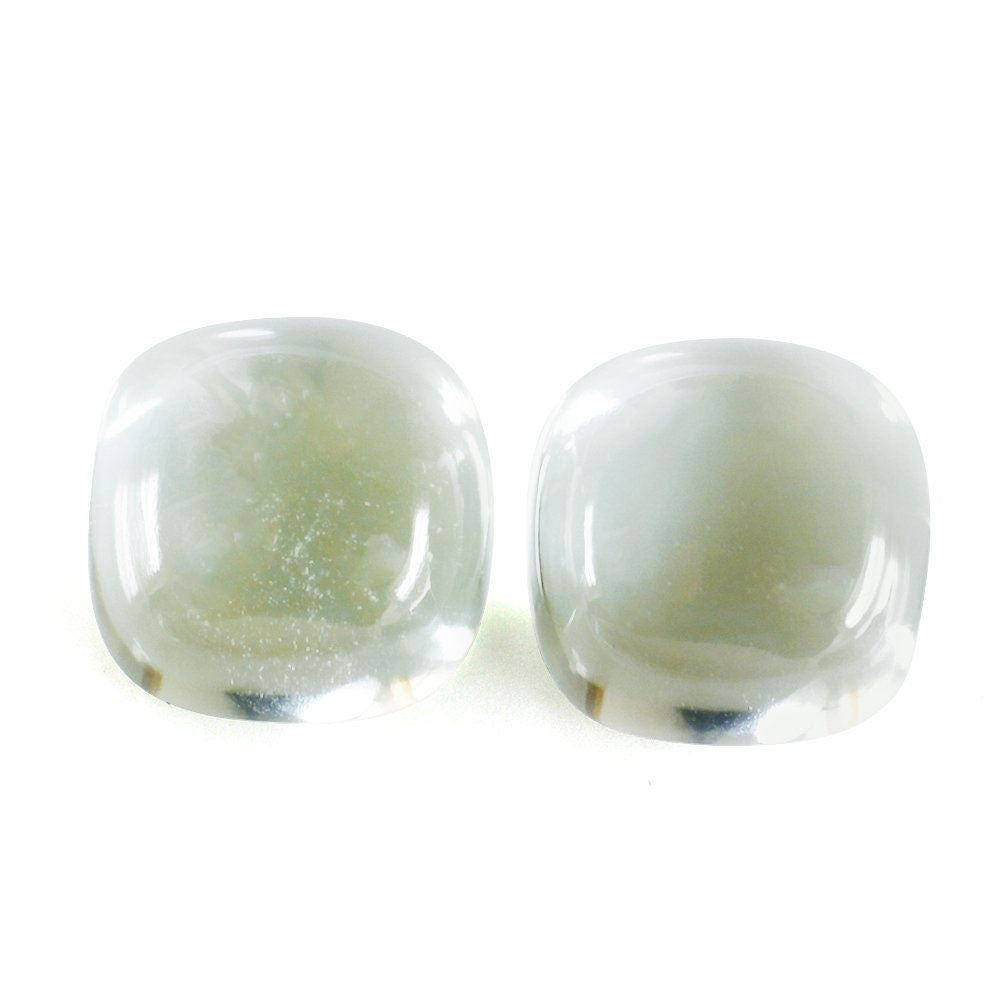 GREEN AMETHYST CUSHION CAB 12MM 7.66 Cts.