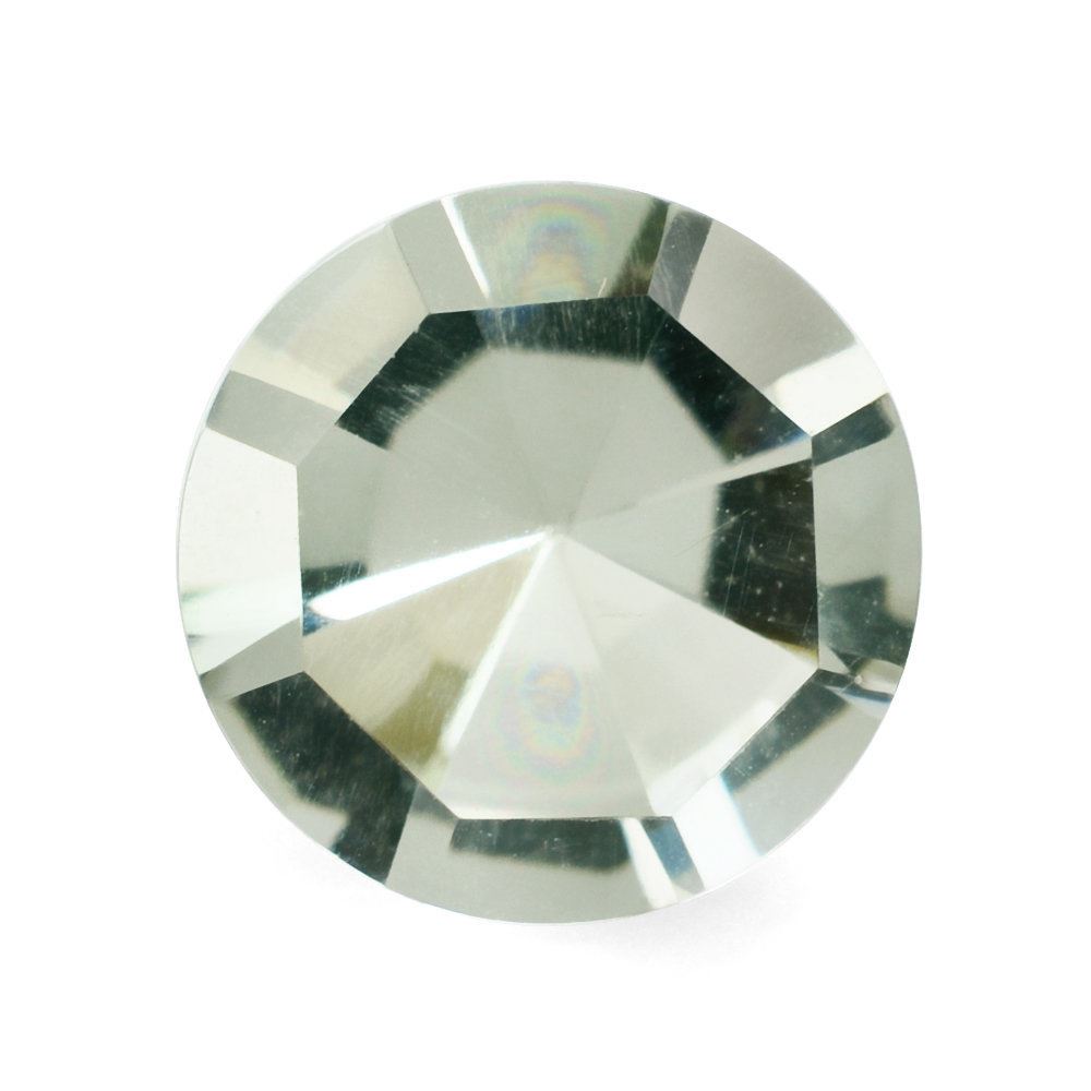 GREEN AMETHYST MIRROR CUT ROUND 10MM 3.07 Cts.