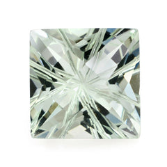 GREEN AMETHYST CHECKER TOP PRINCESS BACK LAZER CUT SQUARE (DES#21) 12MM 7.46 Cts.