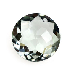 GREEN AMETHYST IRREGULAR FACET BRIOLETTE ROUND 10MM 2.95 Cts.