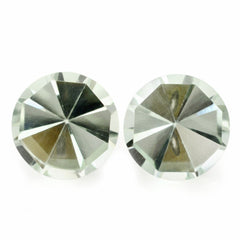 GREEN AMETHYST MIRROR CUT ROUND 12MM 5.44 Cts.