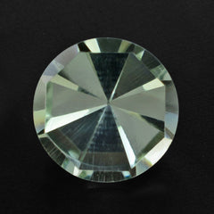 GREEN AMETHYST MIRROR CUT ROUND 12MM 5.44 Cts.