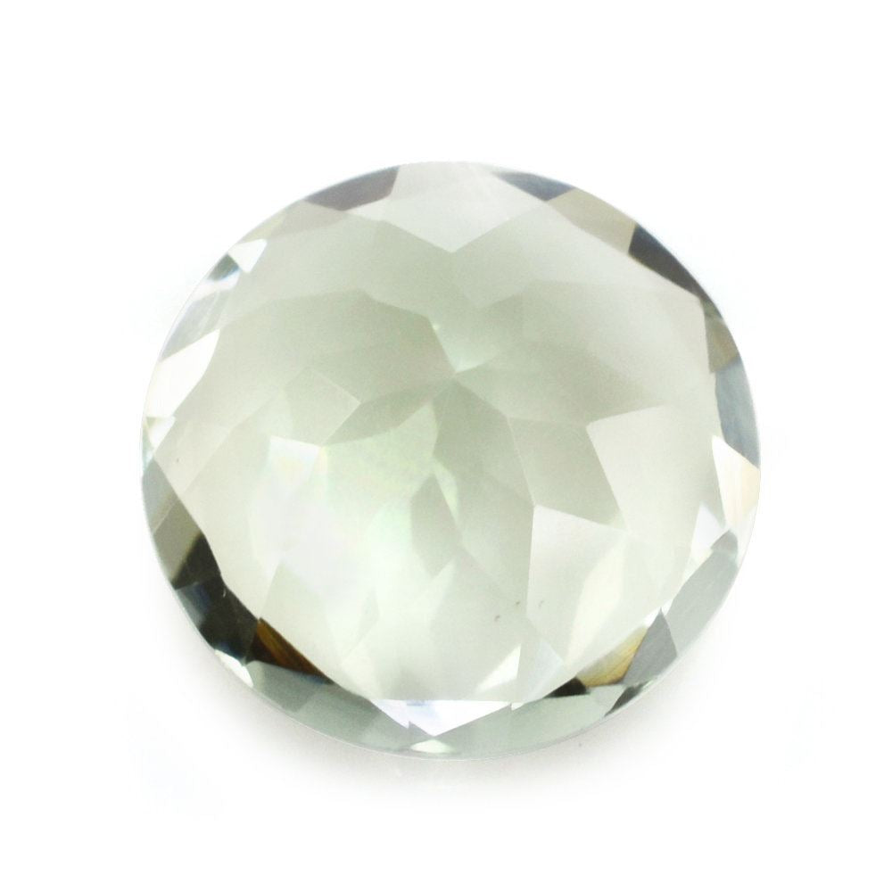 GREEN AMETHYST CUT ROUND 11MM 4.16 Cts.