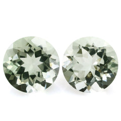 GREEN AMETHYST CUT ROUND 11MM 4.16 Cts.