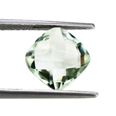 GREEN AMETHYST BRIOLETTE CUSHION 10MM 3.59 Cts.