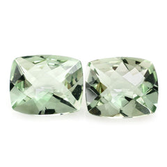 GREEN AMETHYST CHECKER CUT CUSHION 12X10MM 4.45 Cts.