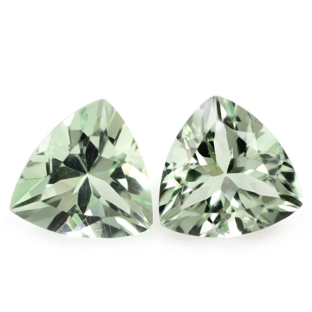 GREEN AMETHYST CUT TRILLION 12MM 5.07 Cts.