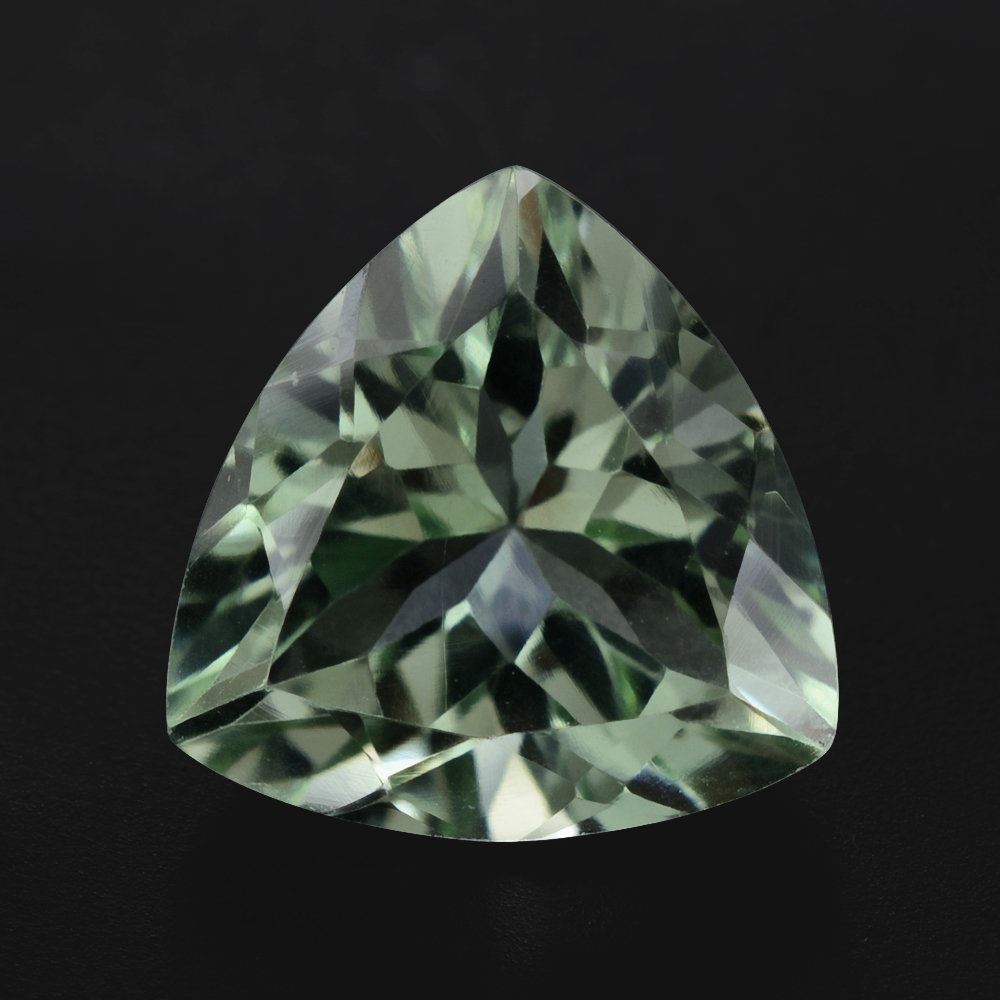 GREEN AMETHYST CUT TRILLION 12MM 5.07 Cts.