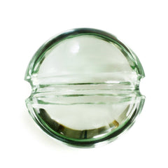 GREEN AMETHYST LENTIL ROUND WITH CARVED  BELT (DES#25) (SUPER) 12MM 5.21 Cts.