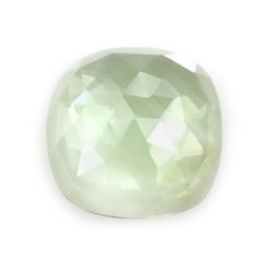 GREEN AMETHYST ROSE CUT CUSHION CAB (SUPER EXTRA) 12MM 4.54 Cts.