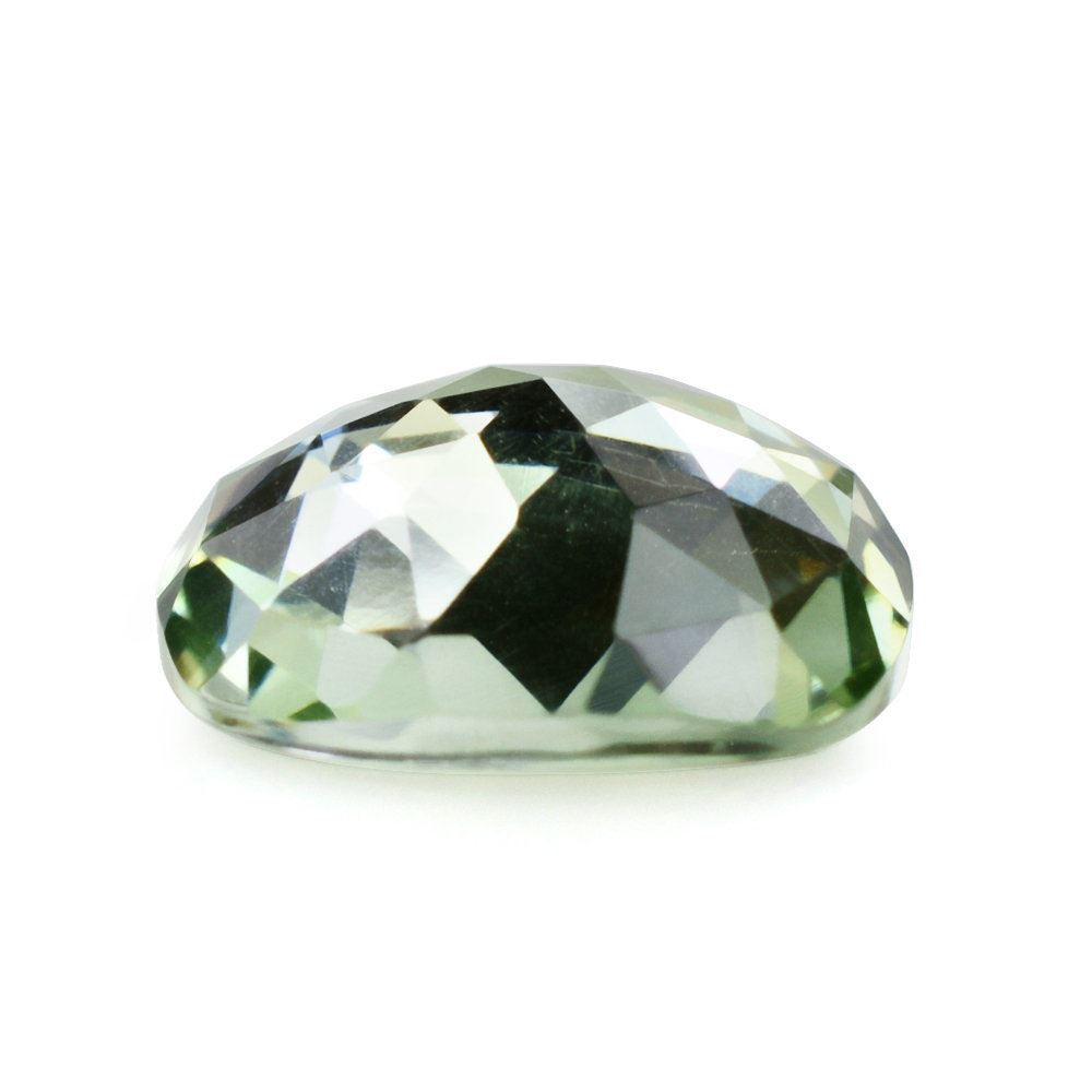 GREEN AMETHYST ROSE CUT CUSHION CAB (SUPER EXTRA) 12MM 4.54 Cts.
