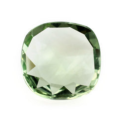 GREEN AMETHYST ROSE CUT CUSHION CAB (SUPER EXTRA) 12MM 4.54 Cts.