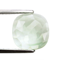 GREEN AMETHYST ROSE CUT CUSHION CAB 12MM 4.72 Cts.