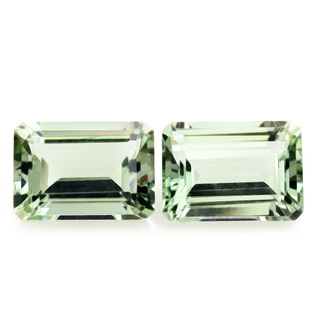 GREEN AMETHYST CUT OCTAGON 14X10MM 7.00 Cts.