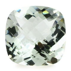 GREEN AMETHYST CHECKER CUT CUSHION 15MM 11.00 Cts.