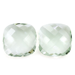 GREEN AMETHYST BRIOLETTE CUSHION 15MM 7.80 Cts.
