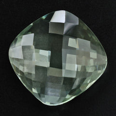 GREEN AMETHYST BRIOLETTE CUSHION 15MM 7.80 Cts.