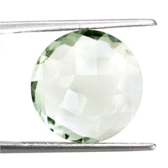 GREEN AMETHYST BRIOLETTE ROUND 15MM 6.99 Cts.