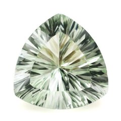 GREEN AMETHYST CONCAVE CUT TRILLION 14MM 8.23 Cts.